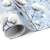 Pretty Light Blue White Floral Bridal Shower Cadeaupapier (Rol Hoek)