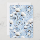 Pretty Light Blue White Floral Bridal Shower Kaart (Achterkant)
