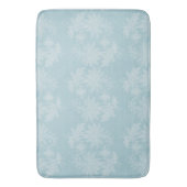 Pretty Light Blue White Floral Faux Lace   Badmat (Voorkant Verticaal)