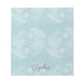 Pretty Light Blue White Floral Faux Lace   Notitieblok (Voorkant)