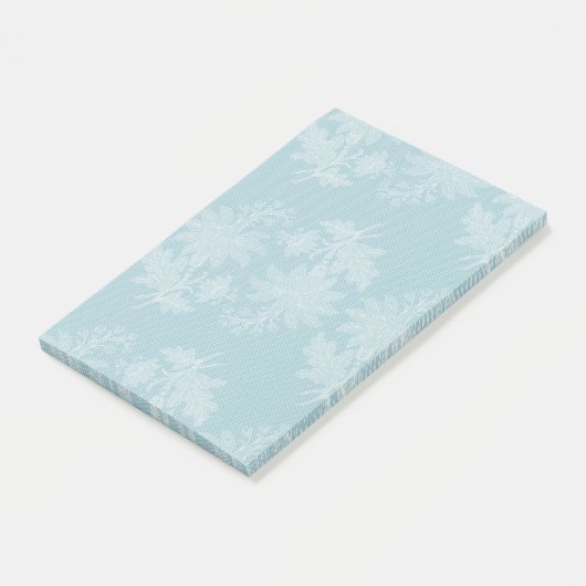 Pretty Light Blue White Floral Faux Lace Post-it® Notes (Schuin)