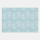 Pretty Light Blue White Floral Faux Lace Wedding Inpakpapier Vel (Voorkant)
