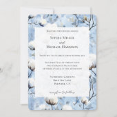 Pretty Light Blue White Floral Wedding Kaart (Voorkant)