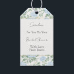 Pretty Light Blue White Flowers Bridal Shower Cadeaulabel<br><div class="desc">Pretty Light Blue White Flowers Bridal Shower</div>