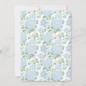 Pretty Light Blue White Flowers Bridal Shower Kaart (Achterkant)