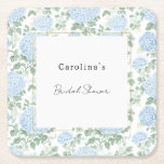 Pretty Light Blue White Flowers Bridal Shower Kartonnen Onderzetters<br><div class="desc">Pretty Light Blue White Flowers Bridal Shower</div>