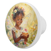 Pretty Lil Fairy with Cupcake | Fairytale Keramische Knop (Rechts)
