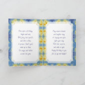 Pretty Little Fairy Girl & Butterfly Birthday Kaart (Binnen)