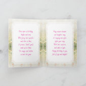 Pretty Little Fairy Girl with Cupcake Birthday Kaart (Binnen)