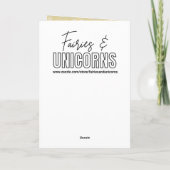 Pretty Little Fairy Girl with Cupcake Birthday Kaart (Achterkant)