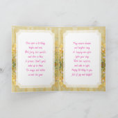 Pretty Little Fairy Girl with Cupcake Birthday Kaart (Binnen)