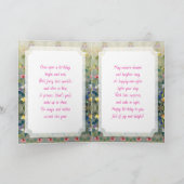 Pretty Little Fairy Girl with Cupcake Birthday Kaart (Binnen)