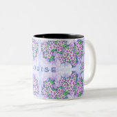 Pretty Little Flowers Personalised Mug Tweekleurige Koffiemok (Voorkant rechts)