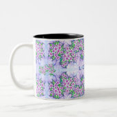 Pretty Little Flowers Personalised Mug Tweekleurige Koffiemok (Links)