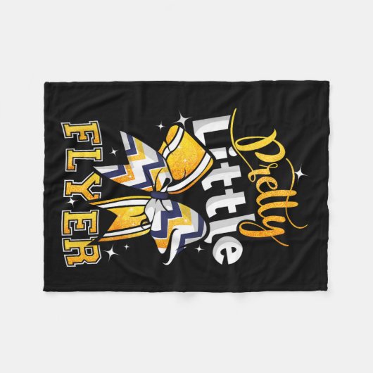 Pretty Little Flyer Cheer Cheerleading Team  Fleece Deken (Voorkant (Horizontaal))
