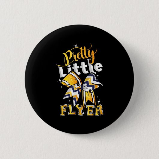 Pretty Little Flyer Cheer Cheerleading Team Ronde Button 5,7 Cm (Voorkant)