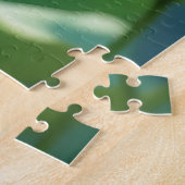 Pretty Little Girl Smelling a Pink Rose Legpuzzel (Zijkant)