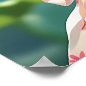 Pretty Little Girl Smelling a Pink Rose Poster (Hoek)