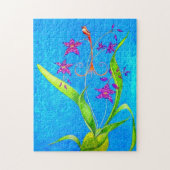 Pretty Little Orchid Bird  Legpuzzel (Verticaal)