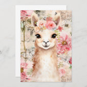 Pretty Llama cards (blank inside) Bedankkaart (Voorkant / Achterkant)