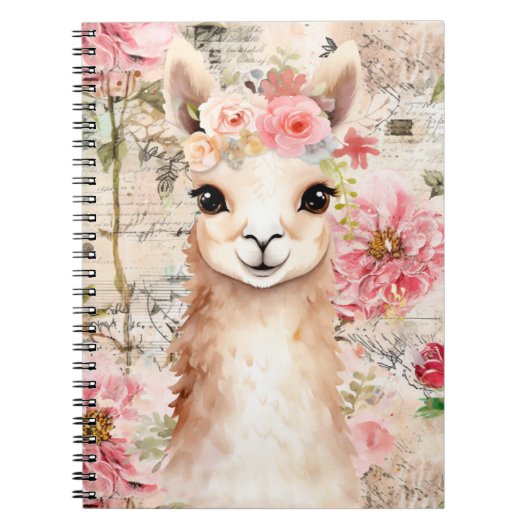 Pretty Llama Notebook Notitieboek (Voorkant)