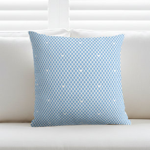 Pretty Love Heart Lattice Mesh Blauwe Moderne Kussen