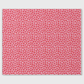 Pretty Love Heart Pattern Pink Red Valentine Cadeaupapier (Vlak)