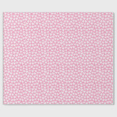 Pretty Love Heart Pattern Pink White Valentine Cadeaupapier (Vlak)