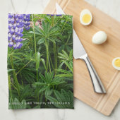 Pretty Lupins @ Lake Tekapo New Zealand Theedoek (Quarter Fold)