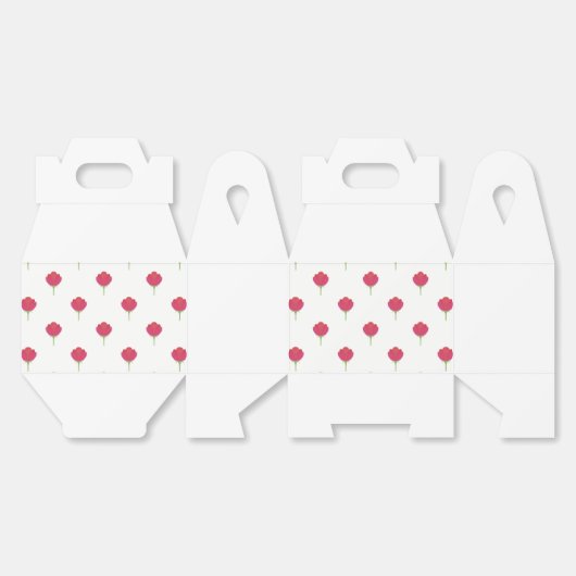 Pretty lush pink tulips pattern bedankdoosjes (Ongevouwen)