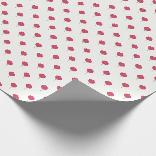 Pretty lush pink tulips pattern cadeaupapier (Hoek)