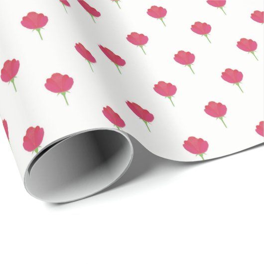 Pretty lush pink tulips pattern cadeaupapier (Rol Hoek)