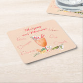 Pretty Mahjong Tiles and Fancy Cocktail Kartonnen Onderzetters (Schuin)