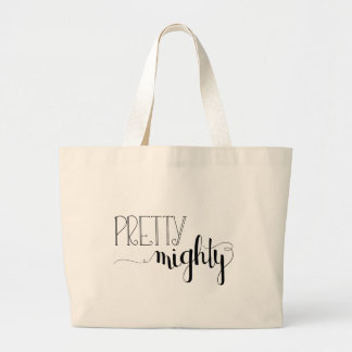 Pretty Mighty Hand Lettered Herbruikbare Strandtas Grote Tote Bag