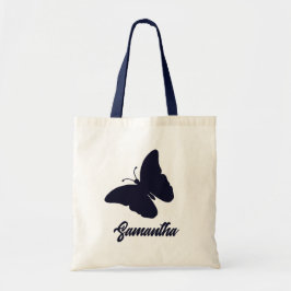 Pretty Minimalistische Vlinder Gepersonaliseerd Tote Bag