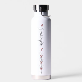 Pretty Minimalistische Zwarte Witte Bloemen Bogen Waterfles