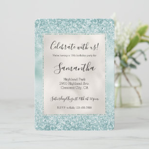 Pretty Mint Glitzy Glitter Slinger Kaart