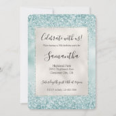 Pretty Mint Glitzy Glitter Slinger Kaart (Voorkant)