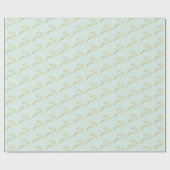 Pretty Mint Gold Eyelashes Birthday Cadeaupapier (Vlak)