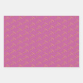 Pretty Mint Pink Gold Eyelashes Birthday Inpakpapier Vel (Voorkant 3)