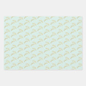 Pretty Mint Pink Gold Eyelashes Birthday Inpakpapier Vel (Voorkant)