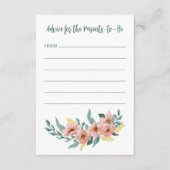 Pretty Mint Sage Blush Bloemstuk Aangepaste Baby S Advieskaart (Voorkant)