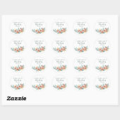 Pretty Mint Sage Blush Bloemstuk Aangepaste Baby S Ronde Sticker (Vel)
