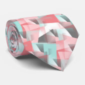 Pretty Modern Abstract Geometrisch Kunstpatroon Stropdas (Opgerold)