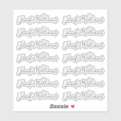 Pretty + Modern Calligraphy Lettertype Naam Sticker (Vel)