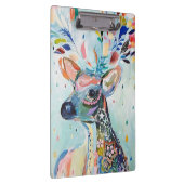 Pretty Modern Deer Art Flower Antlers Klembord (Rechts)