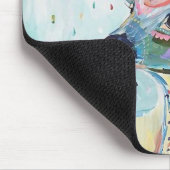 Pretty Modern Deer Art Flower Antlers Muismat (Hoek)