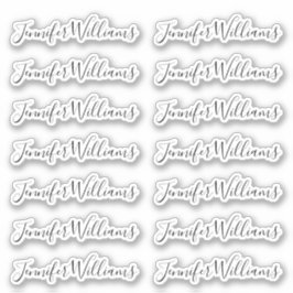 Pretty + Moderne Calligrafie Lettertype Naam Sticker