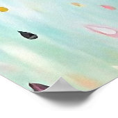 Pretty Moderne Herten Kunst Bloem Geweien Poster (Hoek)