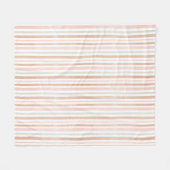 Pretty Moderne Neutrale Strepen Fleece Deken (Voorkant (Horizontaal))